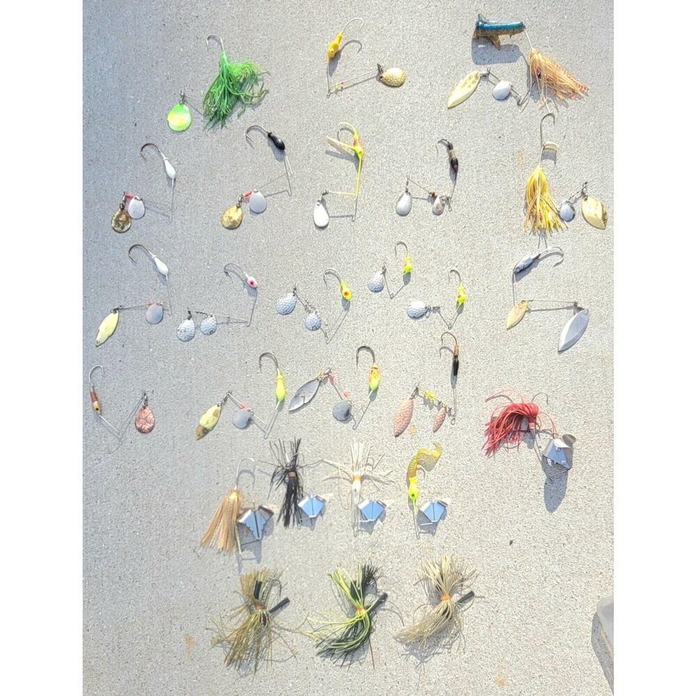 Bulk Lot Of Pre Owned Spinnerbait, Buzzbaits, Flipping Jigs Great For Bass 60+